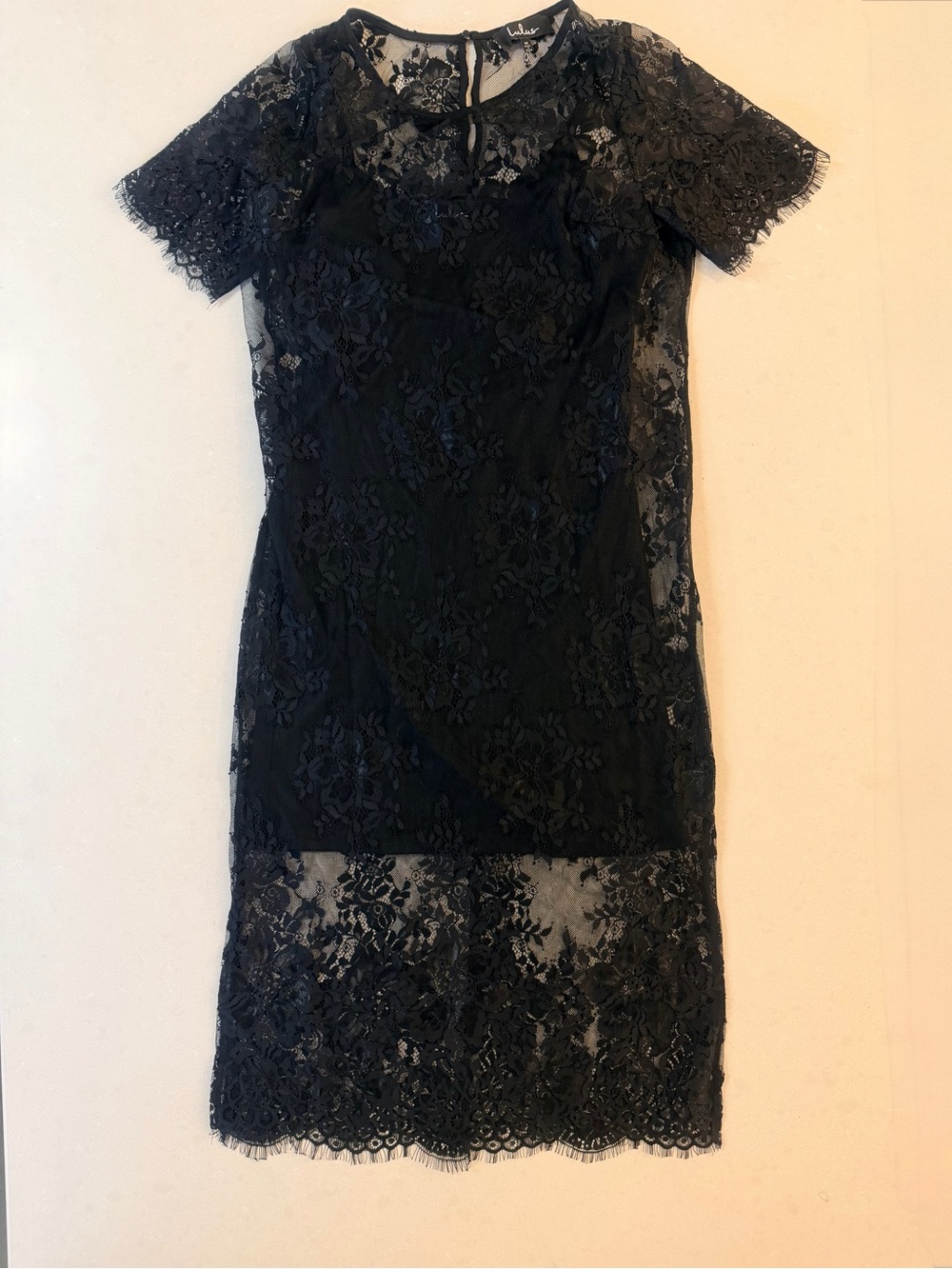 Lulu's Black Floral Lace Midi Dress